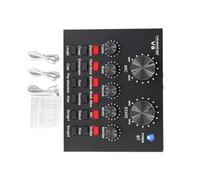 Risveglio V8 Carte son externe pour streaming en direct et jeux, combinaison de diffusion PC et téléphone portable, interface audio en plastique léger avec Sou amélioré