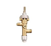 Risveglio Vanne à gaz avec sortie de flamme pour protection, kit de valve de commande de four en métal, réparation de table de cuisson, avec bouton thermocouple (A)