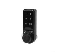 Risveglio Verrou électronique à combinaison pour armoires, écran tactile avec mauvais mot de passe, casier sans n alliage de zinc pour salle de sport, dortoir, bureau, 92,5 x 37 mm, noir (ABS)