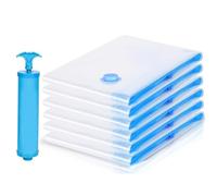 RISVOWO 12 pcs Sac Sous Vide Vêtement Aspirateur, 60x40cm Housses de Rangement, Sac Compression Voyage Réutilisables, Couette Stockez pour Matelas, Vêtements