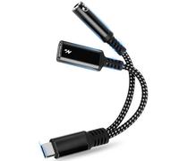 RISVOWO 2 en 1 Adaptateur USB C Jack 3.5mm, ELEPRUC Adaptateur Casque avec PD 60W Charge Rapide, Prise Type C vers AUX Adattatore, Cable Jack Type-C pour Appareils USB-C Hi-Res