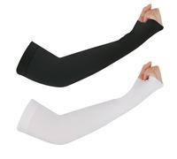 RISVOWO 2 Paires Sport Manchettes de Bras, Manchon Bras pour Hommes Femmes, Soleil Bras Manches, Anti-UV Protection UPF 50+, Manches de Bras pour Cyclisme Sport Golf