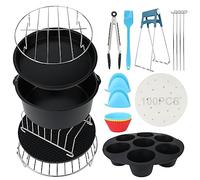 RISVOWO Accessoires de friteuse à air chaud, 13 pièces, 12 pièces + 100 feuilles de papier sulfurisé pour friteuse à air chaud L XL Gowise Phillips Cozyna