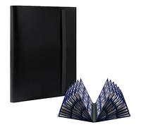 RISVOWO Album pour Cartes, Classeur Carte, Classeur pour Cartes à Collectionner pour 360 Cartes, 18 Porchettes Chaque Page, Porte Carte, Étanche Pochette Carte(Noir)