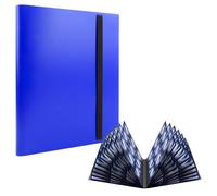 RISVOWO Album pour Cartes, Classeur Carte, Classeur pour Cartes à Collectionner pour 360 Cartes, 18 Porchettes Chaque Page, Porte Carte, Étanche Pochette Carte(Bleu)