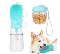 RISVOWO Bouteille d'eau pour Chien Chat, 550ml Gourde Chien, Gourde pour Chien Promenade Con 100ML Coupe Alimentaire, Gamelle de Voyage pour Chien pour Animal de Compagnie en Plein air