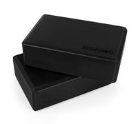 RISVOWO Brique Yoga, Lot de 2 Bloc Yoga, Brique de Yoga Kit Antidérapants, Bloc Mousse EVA à Haute Densité, Robustes Yoga Bricks pour Pilates, Méditation, Fitness, Stretching, Fitness, Pilates(Noir)