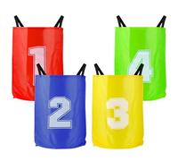 RISVOWO Jeux Exterieur Enfant, Course en Sac, 4 Sacs de Saut Colorés, Jeux Exterieur Enfant Kit, Sports Day Kit, Jeux Anniversaire Enfants, Anniversaire Fête Jeux pour Enfants, Adultes, Famille