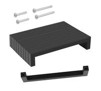 RISVOWO Lot de 10 Poignee de Meuble Cuisine, Poignée Meuble Espacement des Trous de 160mm, Poignet de Porte Cuisine en Acier Inoxydable, Noir Poignées pour Placards