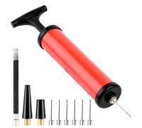 RISVOWO Pompe à Ballon, Pump Inflator Kit avec Aiguilles et Buses, Extension Hose, Portable Pompe Ballon Basket pour Football, Ballon de Rugby, Volley-Ball, Basket-Ball