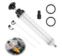 RISVOWO Seringue a Huile 500CC, Seringue d'aspiration d'huile, Huile Aspiration Seringue-Pompe de Transfert avec 2 Tube Extension pour le Liquide de Frein, les Huiles de Transmission, le Liquide de Re