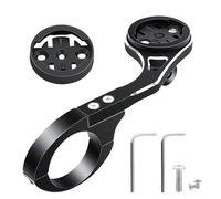 RISVOWO Support de Vélo pour Garmin et Bryton GPS Bike Computer, Accessoires Velo Compatible avec GoPro/Lampes de Vélo s'adapte, 31.8 mm Support Guidon en Acier Inoxydable(Noir)