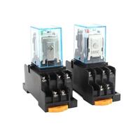 RISWEKFW 1pcs Intermediate Relay HH53P MY3NJ Plug-in Relay DC AC12v 24v AC110v 220v 5a Silver Contact PYF11a 11pins Relay Socket(AC 24V)