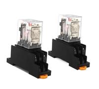 RISWEKFW 1pcs Intermediate Relay HH62P LY2NJ 10A Micro Small Electromagnetic Relay AC/DC12V24V AC110V 220V 380V with 8 pins Socket Base PTF08A(No Socket,AC 110V)