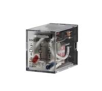 RISWEKFW Electromagnetic Coil General DPDT Power Relay MY3NJ DPDT 11Pins HH53P DC12V 24V AC220V Miniature Relay & PYF08A Base(AC,110V with Base)