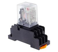 RISWEKFW HH54P MY4NJ Plug-in Relay PYF14A DC/AC 12v 24v 36v 48v 110v 220v DC/AC 5A Silver Contact 14pins 4PDT rele Socket(AC,12V)