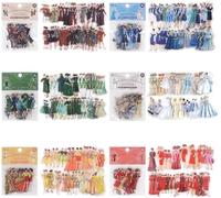 RISYPISY Vintage Mode autocollants, 240 pièces de style rétro dames scrapbooking autocollants fournitures kit, les gens Sheer autocollants pour les journaux Junk, faire des cartes