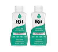 Rit Dye Lot de 2 liquides multi-usages 237 ml | Idéal pour vêtements, accessoires, décoration et bien plus encore | Émeraude