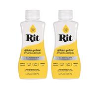 Rit Dye Lot de 2 liquides multi-usages 237 ml | Idéal pour vêtements, accessoires, décoration et bien plus encore | Jaune doré