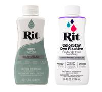 Rit Dye - Teinture liquide pour tissu pour vêtements, décoration et travaux manuels - Sauge avec fixateur de couleur - 237 ml