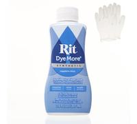 Rit DyeMore Teinture en fibre liquide synthétique de 200 ml avec gants en plastique pour vêtements, décoration et travaux manuels - Bleu saphir (lot de 1)