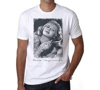 Rita Hayworth Schauspieler Herren Mens T-Shirt Weiß Baumwolle White S
