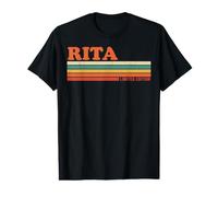 Rita Rétro Prénom Personnalisé Rayures Vintage T-Shirt Graphique avec Valeur