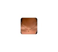 Ritach Colliers initiales pour femmes et filles - Collier de perles colorées claires avec pendentif initiale plaqué or véritable pour femmes, adolescentes, filles, cadeaux tendance, Laiton, Pas de