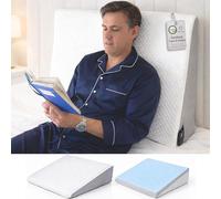 Ritalia® Coussin Anti Reflux 90x65x20 cm | REHAUSSEUR Matelas Adulte avec Mousse MÉMOIRE | Oreiller DE Lecture pour LIT | Dossier DE LIT & Coussin Triangulaire