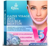 Ritalia® Masque Visage Femme | Gaine anti double menton avec Collagène et Acide Hyaluronique | 5 Masques réducteurs effet lifting | Masque lifting visage
