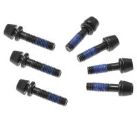 Ritchey Superlogic C260 vis pour potence, 7 pièces, acier inoxydable, noir, compatible avec la potence Superlogic C260, tailles : 3x M4x23 mm, 4x M4x20 mm