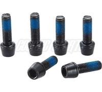 Ritchey WCS C220/Toyon vis pour potence, 6 pcs., acier inoxydable, noir, M5, pour potence WCS C220, rondelles convexes incluses