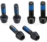 Ritchey WCS C260 25° vis de potence, 6 pièces, acier inoxydable, noir - Set de vis de rechange pour une fixation sûre de votre potence