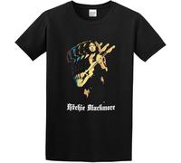 Ritchie More Live Performance Poster Black Mens T-Shirt Graphic Unisex Tee Shirt Manches Courtes(3X-Large)