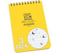 Rite in the Rain toutes saisons Top-spiral ordinateur portable Motif, 10,2 x 15,2 cm, universel, Lot de 3 Top - spirale 4" x 6" Yellow Cover