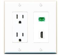RiteAV Prise murale 1 port fibre optique SC Simplex APC + HDMI - Sortie blanche