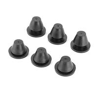 RiToEasysports 0521-1235 Lot de 6 caches latéraux en caoutchouc, composants de rechange OEM pour carénages de moto, noir