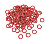 RiToEasysports 100 Pcs Rondelle de Drain D'huile Extérieure, Joint de Drain D'huile Extérieur en Plastique Rouge pour Divers Types de Moteurs