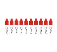 RiToEasysports 10Pcs RC Body Clips Compact 3mm RC Body Clips avec Support de Fixation pour 1/18 RC Car 1/24 SCX24 RC Car(Rouge)