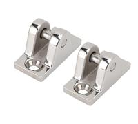 RiToEasysports 2 Pièces de Charnière de Pont Supérieur Bimini, Support de Charnière de Pont en Acier Inoxydable 316, 2,05 Pouces X 0,98 Pouces, Finition Polie, Base Plate, Retrait Facile pour Bateau