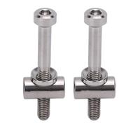 RiToEasysports 2 Pièces M5x40mm Boulons de Fixation de Tige de Selle de Vélo en Alliage Ti, Vis de Tige de Selle de Vélo Accessoires de Cyclisme avec Conception D'équilibre Unique, pour Tube de (Ti