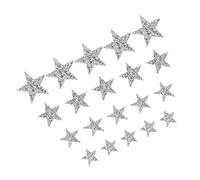 RiToEasysports 20pcs Star Paths de Couture de Diamants de Diamants dans des Batailles Tat Tah, Durade Fer dans des Plaques de Résine Argentée en Argent 6 X 6 Cm pour les Vêtements