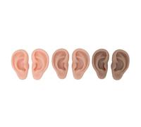 RiToEasysports 3 Paires Modèle D'oreille en Silicone Artificiel Réaliste des Accessoires D'entraînement de Forage D'oreille Simulés Réalistes pour les Instituts de beauté, Matériau adapté à la Peau