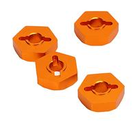 RiToEasysports 4 Adaptateurs de Moyeu de Roue Hexagonale en Alliage D'aluminium de 12 Mm, Résistant au Frottement, Résistant à l'usure, Durable, avec Axes D'essieu pour Pièces de Voiture 1/16 RC