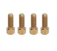 RiToEasysports 4 Pièces Vis D'étrier de Frein à Disque, Alliage Ti M6x16mm Léger Anti-desserrage Suppression de Dérive à Basse Température, avec compatibilité Universelle pour les Systèmes de (GOLD)