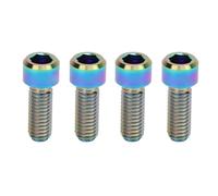 RiToEasysports 4 Pièces Vis D'étrier de Frein à Disque, Alliage Ti M6x16mm Léger Anti-desserrage Suppression de Dérive à Basse Température, avec compatibilité Universelle pour les Systèmes de