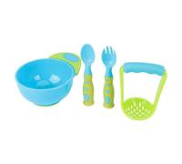 RiToEasysports 4pcs Baby Food Pâteau, Baby Food Grinder Bow Bowl Nourning Mash Serv Serred Selt pour Les Nouveau-nés Nourrissons (Modèle de Couleur Mixte Bleu et Vert)