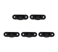 RiToEasysports 5 pièces en acier inoxydable coussin ovale plaque oculaire crochet de plafond couche de charge renforcée fixation porte boucle avec peinture noire pour hamacs chaînes corde fil plantes