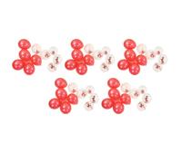 RiToEasysports 50PCS Latex Balloon Tear, Résistant Belle Décoration De Fête Ballons pour Mariage Anniversaire Noël Halloween (Rouge, Paillettes Rouges)