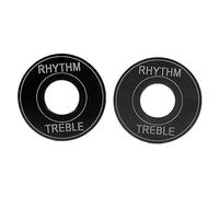 RiToEasysports Accessoires de Guitare, 2 Pièces, Interrupteur à Bascule à Trois Vitesses, Rondelle de Rythme, Plaque D'anneau Triple pour Guitare électrique (BLACK)